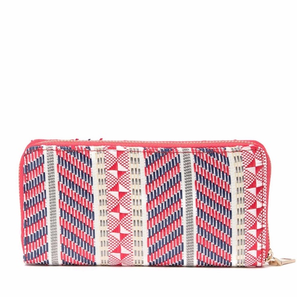 Isabella Rhea woven zip around wallet boho - Picture 2 of 8